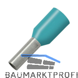 Aderendh�lse 0,34x6/10 mit Kragen t�rkis