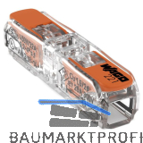 WAGO 221 1x4Qmm Durchgangs-Verbindungsklemme mit Bet�tigungshebel