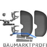 NINKA Eckauszug Trigon Halbkreis FB 600 mm links Dunkelgrau