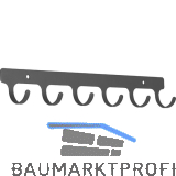 PEKA Hakenleiste Libell f�r Wandmontage, 6-fach, Stahlblech Anthrazit