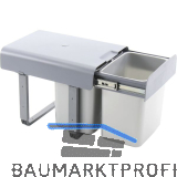 EKOTECH Einbau-Abfallsammler Ekko 40 1 x 16/2 x 8 Liter Kunststoff Lichtgrau