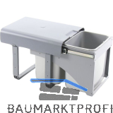EKOTECH Einbau-Abfallsammler Ekko Front 2 x 16 Liter Kunststoff Lichtgrau