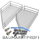 VS SUB Side Ablage-Set Saphir 45� links KB 300 mm Silber