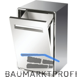 RONDA Abfall-Kippbeh�lter AU51IN 38 Liter mit Brandschutzdeckel Edelstahl