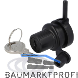 SISO Zylinder Glast�rschloss 910 gleichsperrend, Zamak schwarz