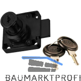 SISO Zylinder Kastenschloss 850 links gleichsperrend, Zamak schwarz