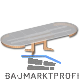 Ausziehtischf�hrung ALU 77, Auszugsl�nge 2543 mm, Platten 3x500, Aluminium