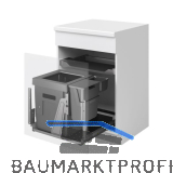 PEKA Abfallsystem Oeko Complet KB 550/600 T 490 mm Anthrazit