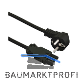 Anschlussleitung Ger�tekupplung GST/Winkelstecker 5000 mm schwarz