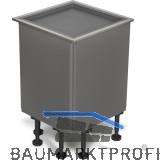 NINKA Eckschranklift Qanto R1 3 Tablare LED Stahl/Kunststoff Dunkelgrau