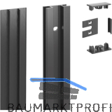 PEKA Wandprofil Standard Pecasa Aluminium geb�rstet anodisiert schwarz