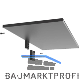 PEKA Metalltablar 850 x 400 mm Pecasa Stahlblech mit Feinstruktur schwarz