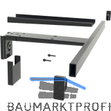 PEKA Kleiderstange 550 mm Pecasa Stahlblech mit Feinstruktur schwarz