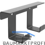 PEKA Hakenleiste 2 Haken Pecasa Stahlblech mit Feinstruktur schwarz