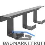 PEKA Hakenleiste 3 Haken Pecasa Stahlblech mit Feinstruktur schwarz