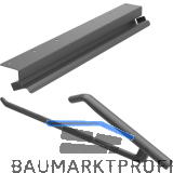 PEKA Hosenhalter-Set 550 mm Pecasa Stahlblech mit Feinstruktur schwarz