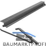 PEKA Hosenhalter-Set 800 mm Pecasa Stahlblech mit Feinstruktur schwarz