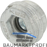 SISO Einschraubmuffe KEA M10 mit integriertem Federsystem, Zinkdruckguss, blank