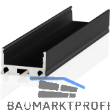 BILTON Aluminium Aufbauprofil XT02, schwarz eloxiert, 3000 mm, ohne Abdeckung