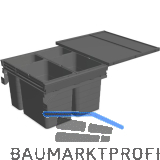 NINKA Abfalltrennsystem Set eins2f�nf KB 600/NL 500 mm dunkelgrau