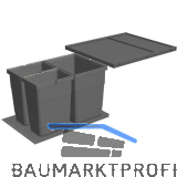 NINKA eins2vier Set KB 450/Seitenwand 16 mm Tandembox dunkelgrau