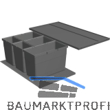 NINKA eins2vier Set KB 900/Seitenwand 18 - 19 mm Tandembox dunkelgrau