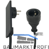 EVOline Plug-Verl�ngerung mit Schukokupplung, Kunststoff schwarz