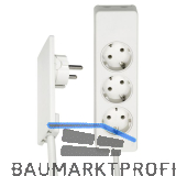 EVOline Steckdosenleiste 3 Steckdosen, EVOline Plug Stecker 1,5 m Kabel wei�