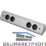 WIPO Steckdosenleiste Corner Compact, L 560 mm, Edelstahl Effekt