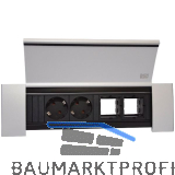 BACHMANN Steckdosenbox Power Frame Cover DATA L: 299,1 mm, B: 87,1 mm Alu