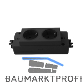 Steckdosenleiste EVOline Express 2 x Schuko, GST, schwarz