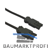 Verbindungsleitung mit Stecker und Ger�tekupplung GST18, 1000 mm, schwarz