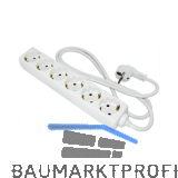 Steckdosenleiste-6 Steckdosen 250 V, 1500 mm Kabel mit Schutzkontakt-Stecker