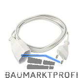 BACHMANN Euro-Stecker Verl�ngerung 230 V, L�nge 2000 mm, wei�