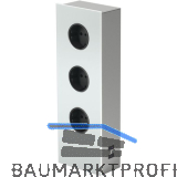 WIPO Steckdosenleiste Power Turm G Edelstahl/Glas wei�, 3x Schuko, 2 x USB