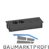 EVOline Frame-Dock Data Einbau Steckdosenleiste, schwarz