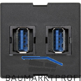 EVOline Wechselmodul 2xUSB 3.0 Typ A, Schwarz