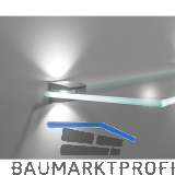 FURNIKA LED-Glasklemmtr�ger ZETA 3S Touch 1,2 W, Zamak alufarbig