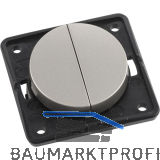 BERKER Integro Flow/Pure Serienschalter Edelstahl Effekt
