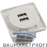 BERKER Integro USB Ladesteckdose 2x USB, polarwei� matt