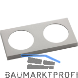 BERKER Integro Pure Rahmen 2-fach Edelstahl-Effekt lackiert