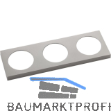 BERKER Integro Pure Rahmen 3-fach Edelstahl-Effekt lackiert
