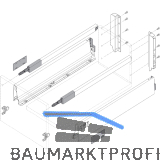 BLUM TANDEMBOX antaro SET H�he C-Reling, BLUMOTION M, 30kg, NL 350, Seidenweiss