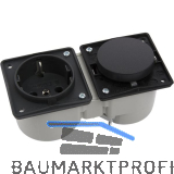 BERKER Integro Schalter schwarz matt + Steckdose schwarz ohne Rahmen