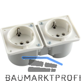 BERKER Integro Doppelsteckdose polarwei� ohne Rahmen