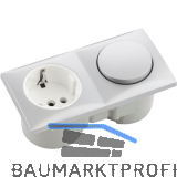 BERKER Integro Flow Schalter chrom matt + Steckdose polarwei�
