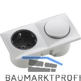 BERKER Integro Flow Schalter chrom matt + Steckdose schwarz