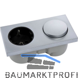 BERKER Integro Pure Schalter chrom matt + Steckdose schwarz