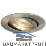 Deckeneinbauleuchte Rund H 230 V, max. 50 Watt, � 88 mm, Edelstahl Effekt