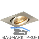 Deckeneinbauleuchte Quad H 230 V, max. 50 Watt, 82x82 mm, Edelstahl Effekt